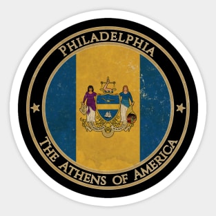 Vintage Philadelphia USA United States Pennsylvania State Flag Sticker